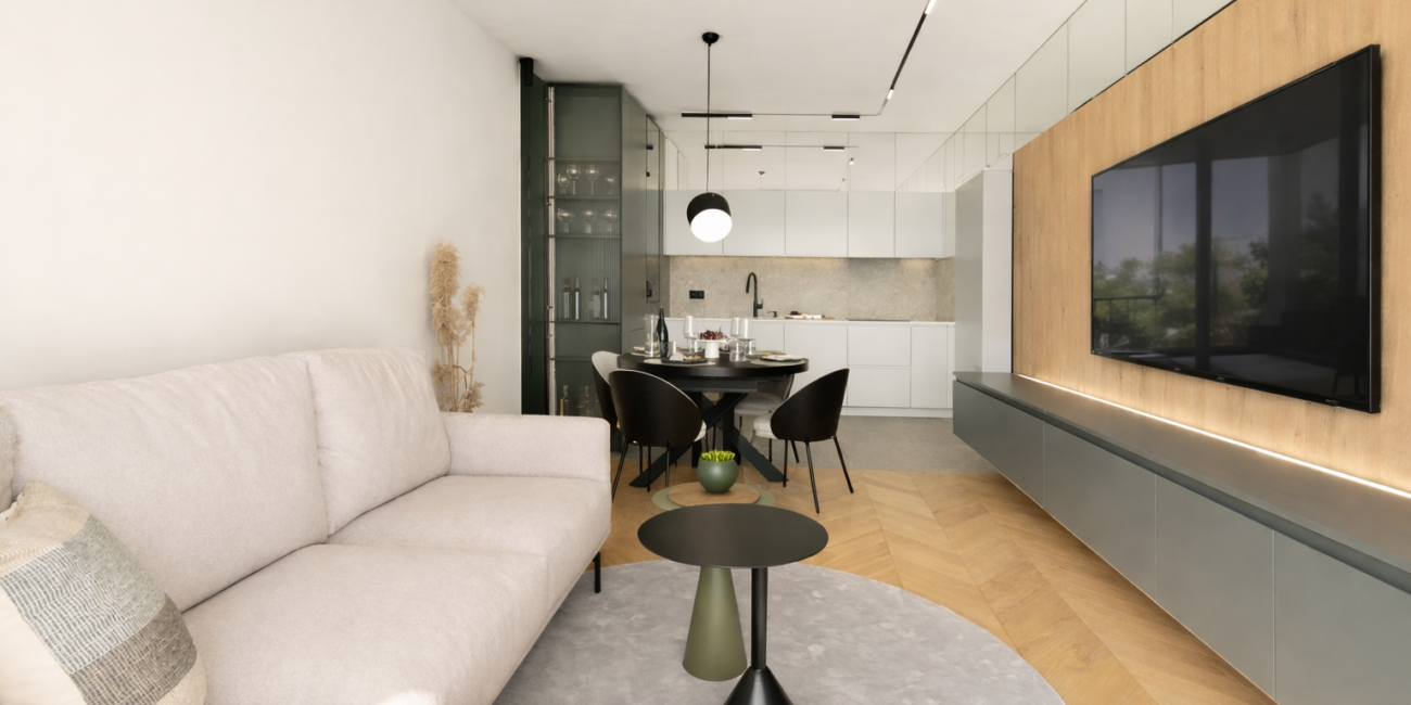 Кухня от MDF боя в светли тонове